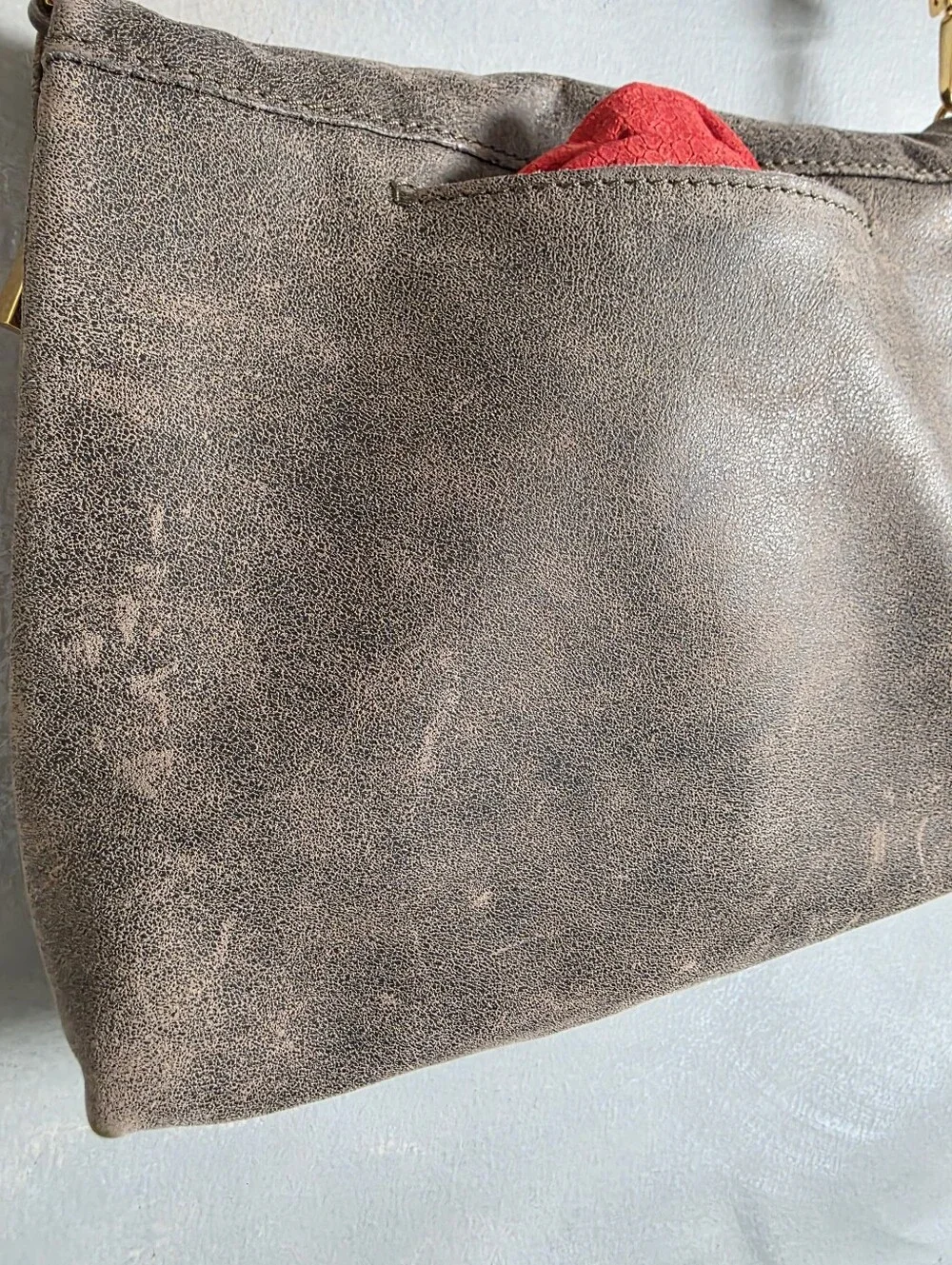 Hammitt VIP Medium Crossbody Bag Pewter Brushed Gold 9.5x7x2